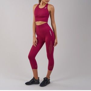 Beet Red Energy Seamless Leggings Gymshark